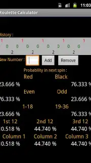 Roulette Calculator скриншот 2