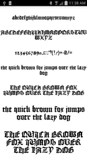 Gothic Fonts 50 скриншот 2