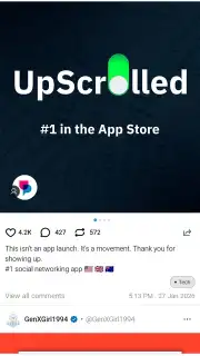 UpScrolled скриншот 1